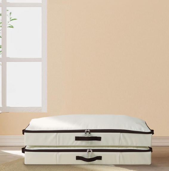Low-Profile Under-Bed Storage Box; Space-Saving Clothing Storage - Image 2