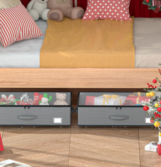 Under-Bed Storage Box With Wheels; Easy To Move, No Assembly Required - Image 2