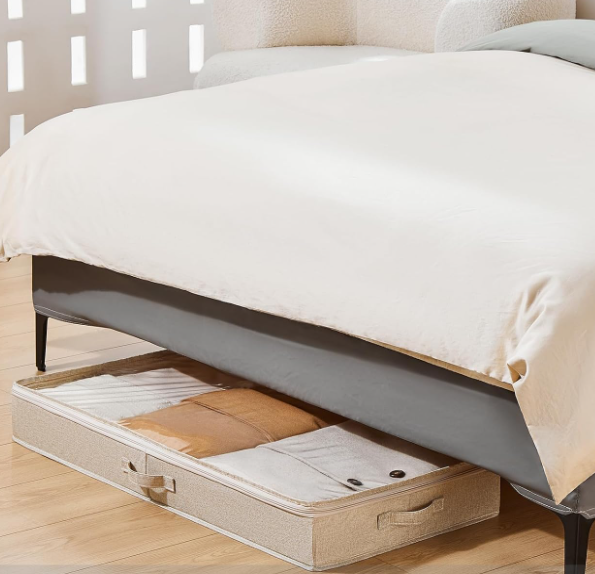 Sturdy, Low-Profile Under-Bed Storage Box; High Capacity For Shoes And Clothing - Image 2