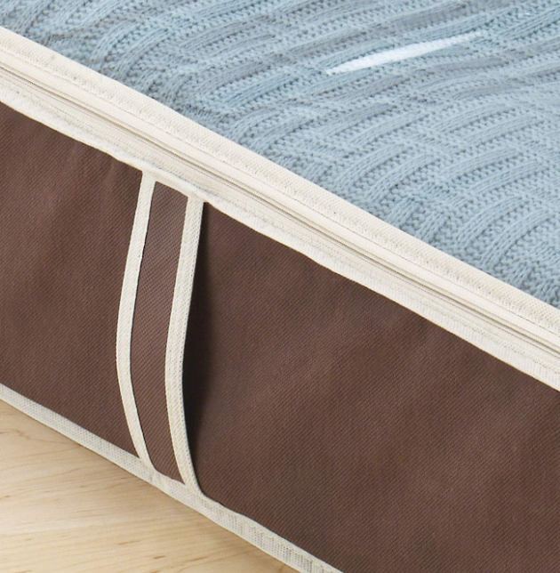 Under-Bed Storage Box With Zippered Viewing Window; Foldable Design For Clothing - Image 2