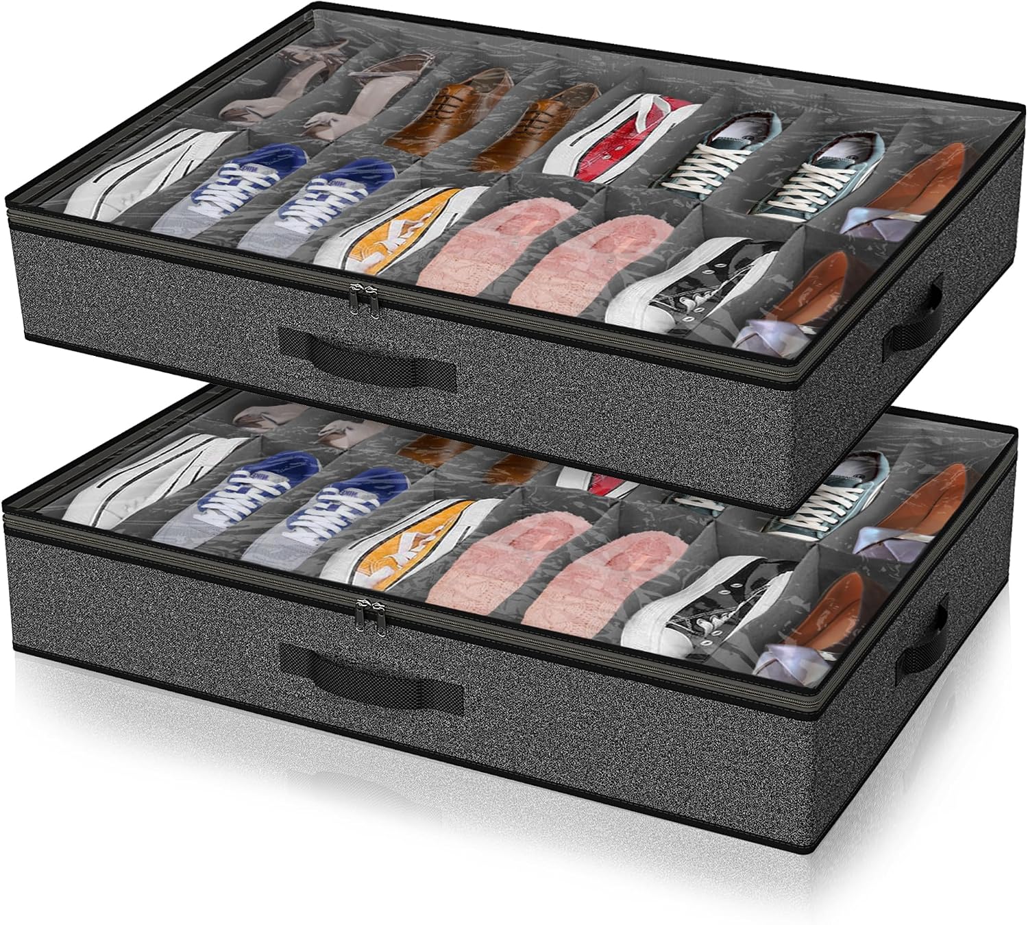 High-Capacity Under-Bed Shoe Storage Box; Ideal For Dorm Room Organization